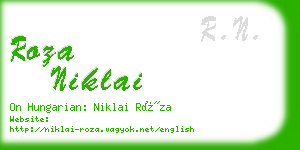 roza niklai business card